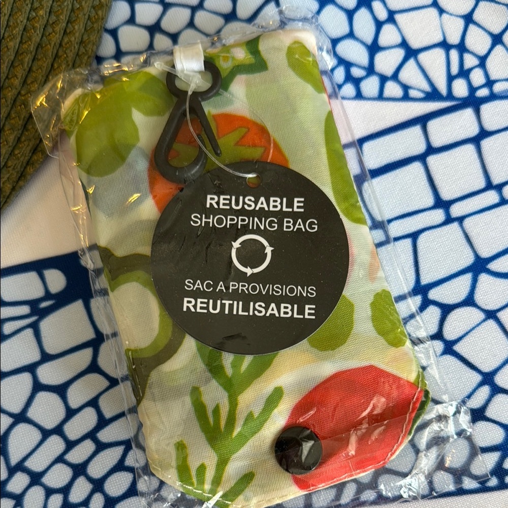 Reusable Shopping Bag with Floral Design